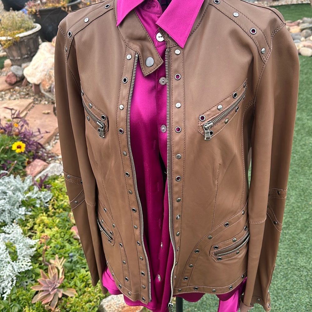 Rizal leather blazer